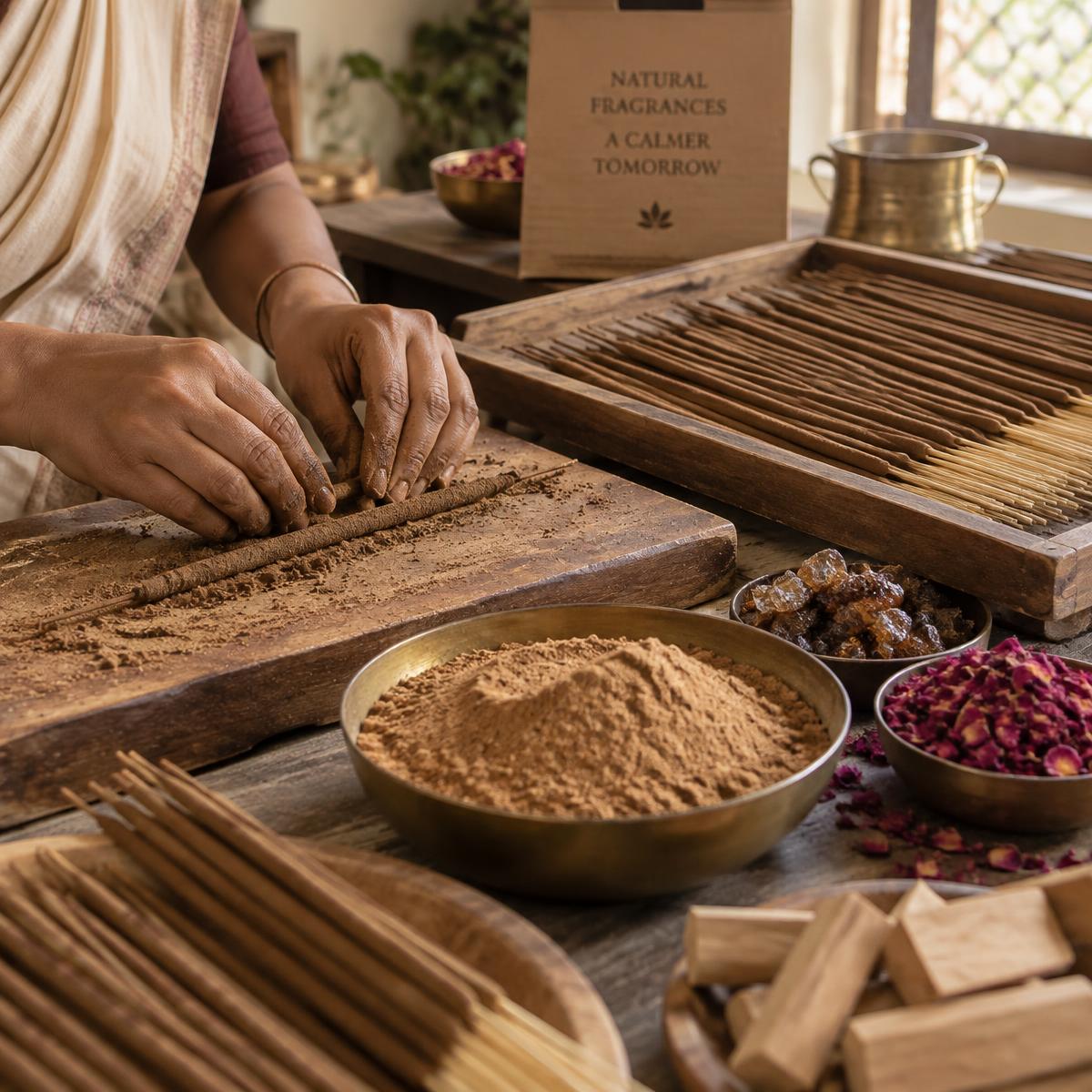 Agarbatti sticks and fragrance materials